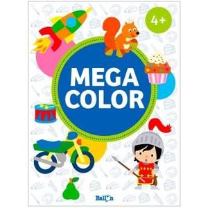 Mega Color Kleurboek Blauw 4+