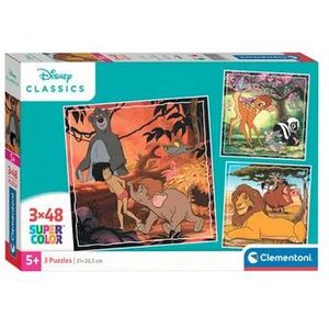 Clementoni Legpuzzel Super Color Vierkant Disney Classics II, 3x48st.