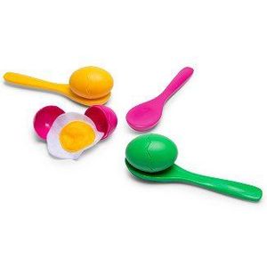 BS Toys Ei-Stafette - Eierlopen - Estafette Spel - 1 tot 4 Spelers - Vanaf 4 jaar - Balans Spel
