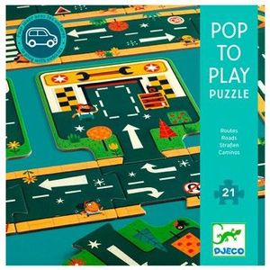 Djeco Autoweg Puzzel, 21st.