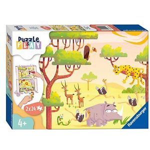 Ravensburger Puzzle & Play - Safari Tijd, 2x24st.