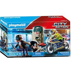 Playmobil Politiemotor: achtervolging van de geldrover