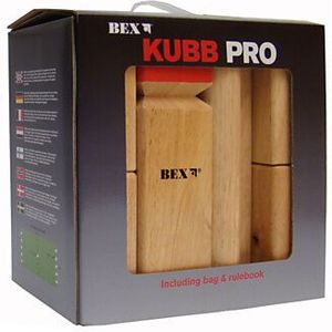 Bex Kubb Pro Rode Koning - Rubberhout