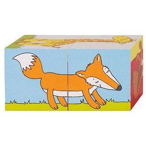 Goki Houten Blokpuzzel Dieren, 2st.