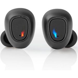 Nedis HPBT5052BK Volledig Draadloze Bluetooth®-oordopjes 5 Uur Afspeeltijd Spraakbediening Draadloos Oplaadbare Charging Case
