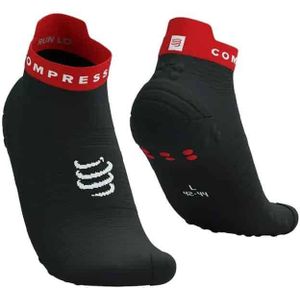 Compressport Pro racing socks v4. run low - ZWART - Unisex