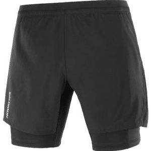 Salomon Cross twinskin shorts men - ZWART - Heren