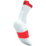 Compressport Pro racing socks v4.0 run high - WIT - Unisex