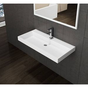 Solido Wastafel Solid Surface 100 cm 1 kraangat