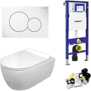 Geberit UP320 Toiletset Sani Royal Standaard Rimfree Flatline 55 cm Sigma 01 Wit