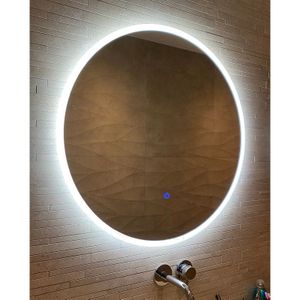 Ronde Badkamerspiegel met LED Verlichting met Touch en Dimbaar in 3 Standen 60 cm met Spiegelverwarming