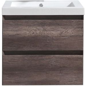 Badkamermeubel Trento Infinity 60 cm Century Oak zonder Standaard Spiegel met 1 kraangat