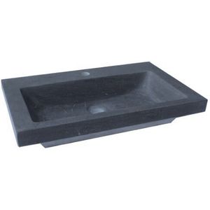 Hardsteen Wastafel Compact Stone Natuursteen 60 cm geen kraangaten