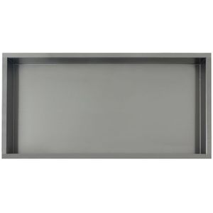 Inbouwnis Gun Metal Geborsteld 30x60x7 cm