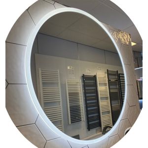 Badkamerspiegel Rond met LED Dimbaar en Instelbare Lichtkleur 80 cm met Spiegelverwarming
