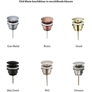 Luxe Clickwaste 5/4" Universeel Mat Zwart