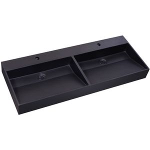 Wastafel Quartz Trento 140 cm 2 kraangaten
