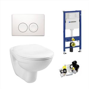 Geberit UP100 Toiletset Simple Inclusief Softclose Zitting & Drukplaat Delta 21 wit