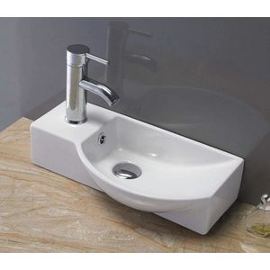 Keramische Fontein Bari 40x22x12,5 cm Kraangat Rechts