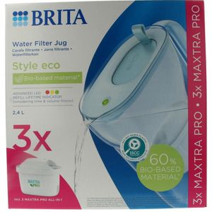 Brita Waterfilterbundel cool powder blue + 3 filters  1 Stuks