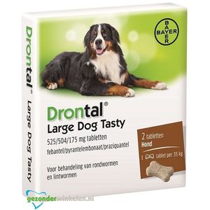 Drontal large dog tasty ontwormingsmiddel  2ST