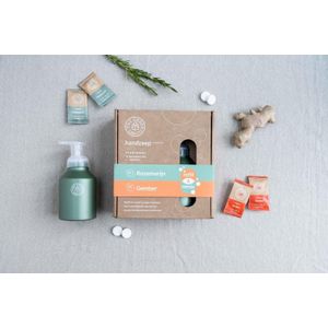 The Green Lab Co Handzeep premium starterset rozemarijn & gember  1 Set