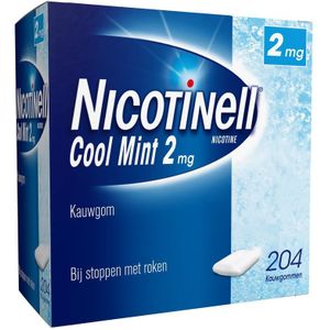 Nicotinell Kauwgom cool mint 2 mg  204 stuks