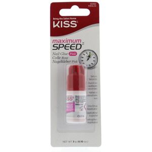 Kiss Nail glue max speed pink  1 stuks