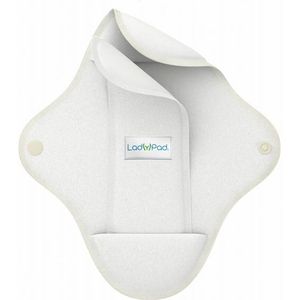 Ladypad Wasbaar maandverband pad & liner wit maat M  1 set