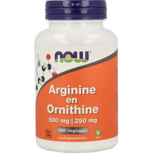 NOW Arginine & Ornithine 500/250 mg  100 Vegetarische capsules