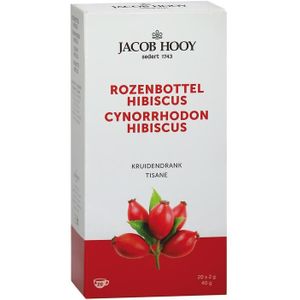 Jacob Hooy Rozenbottel hibiscus thee zakjes  20 zakjes