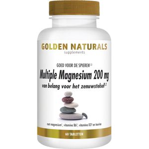 Golden Naturals Multiple Magnesium 200 mg  60 veganistische tabletten