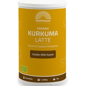 Mattisson Latte kurkuma goldenmilk gezoet kaneel - kokos bio  175 gram