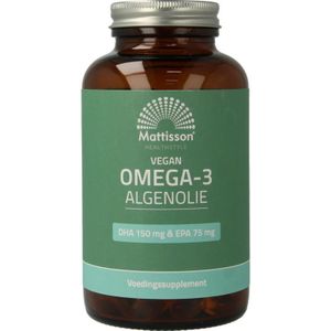Mattisson Vegan omega 3 algenolie DHA 150mg EPA 75mg  180 Vegetarische capsules