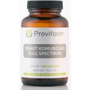 Proviform Zwart komijnzaad full spectrum 475mg (black cumin)  100 Vegetarische capsules |