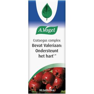 A. Vogel Crataegus + valeriaan tabletten  80 tabletten