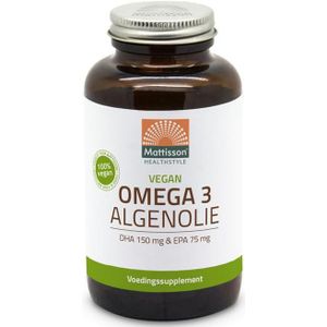 Mattisson Vegan omega 3 algenolie DHA 150mg EPA 75mg  120 Vegetarische capsules