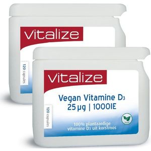 Vitalize Vegan Vitamine D3 25mcg / 1000ie Voordeelpak  240 capsules