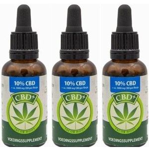 Jacob Hooy CBD Olie 10% Trio-pak  3x 30ml