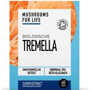 Mushrooms F Life Tremella paddenstoelen poeder bio  60 Gram |