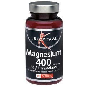 Lucovitaal Magnesium 400 met B6 en L-tryptofaan  60 capsules
