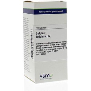VSM Sulphur iodatum D6  200 tabletten