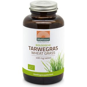 Mattisson Bio tarwegras wheatgrass tabletten raw 400mg bio  350 tabletten