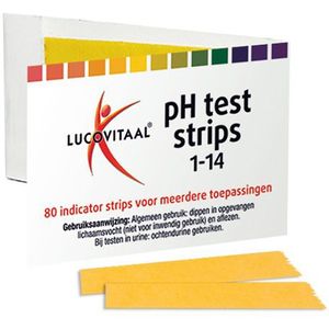Lucovitaal Zuurbase ph test strips  80 stuks