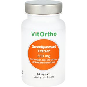 Vitortho Groenlipmossel extract 500 mg  60 Vegetarische capsules
