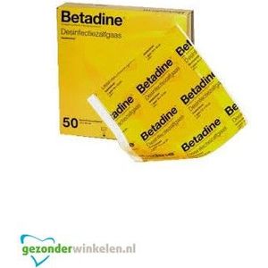 Betadine wondgaas met betadine zalf 100mg/g povidonjood 10x10cm  10ST