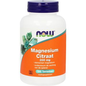 NOW Magnesium citraat 200mg  100 tabletten