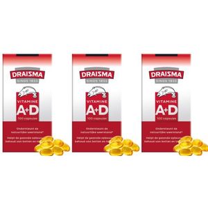 Draisma Vitamine A + D levertraan trio-pak  3x 100 capsules