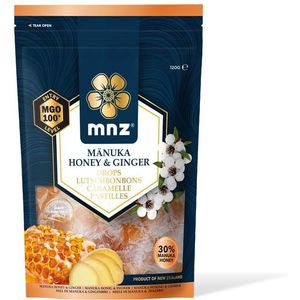 Manuka New Zealand Manuka Honing MGO 100+ pastilles gember  120 gram