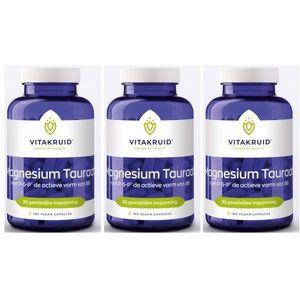 Vitakruid Magnesium tauraat met P-5-P Trio-pak  3x 180 Vegetarische capsules (540 vegetarische capsules)
